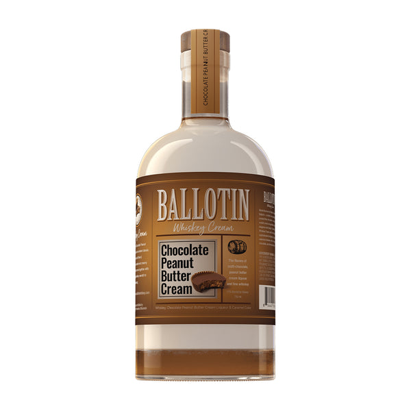 Ballotin Whiskey Ballotin Chocolate Peanut Butter Cream 750 ML Bottle Whiskey
