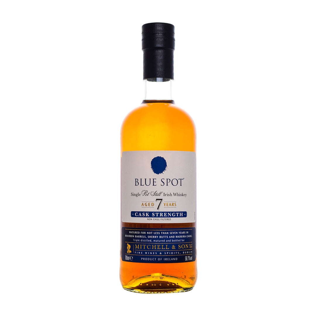 Spot Whiskey Blue Spot Aged 7 Years Cask Strength 750 ML Bottle Whiskey