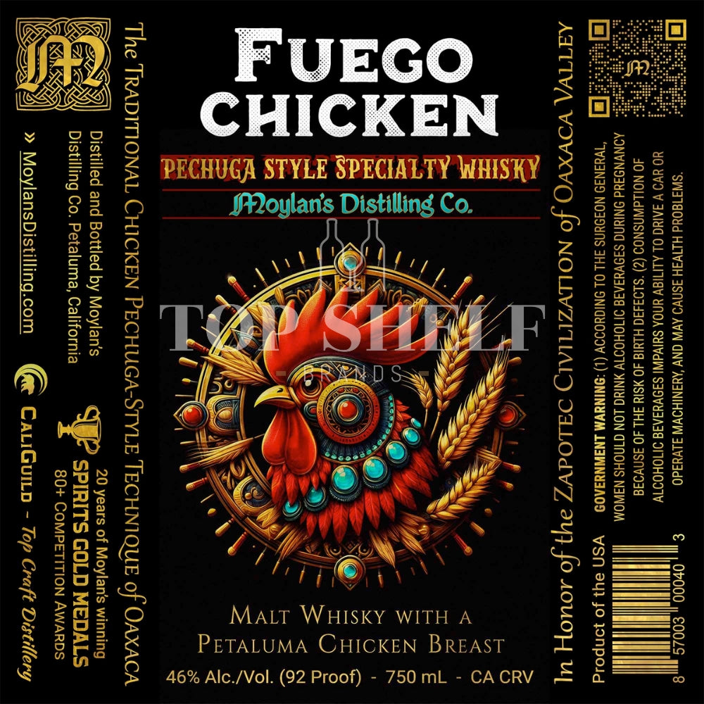 Moylan's Distilling Co. Fuego Chicken Pechuga Whisky Malt Whiskey