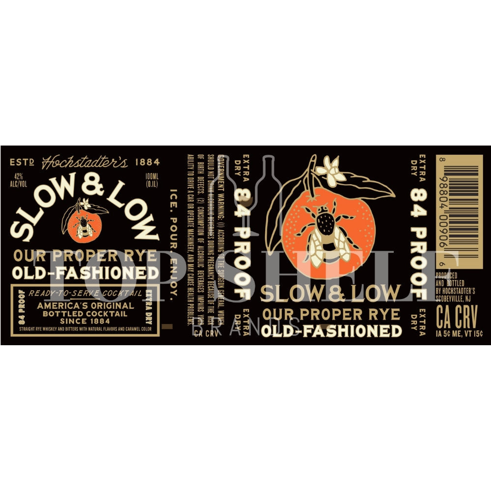 Slow & Low Slow & Low Our Proper Rye Old-Fashioned Ready-To-Drink Cocktails