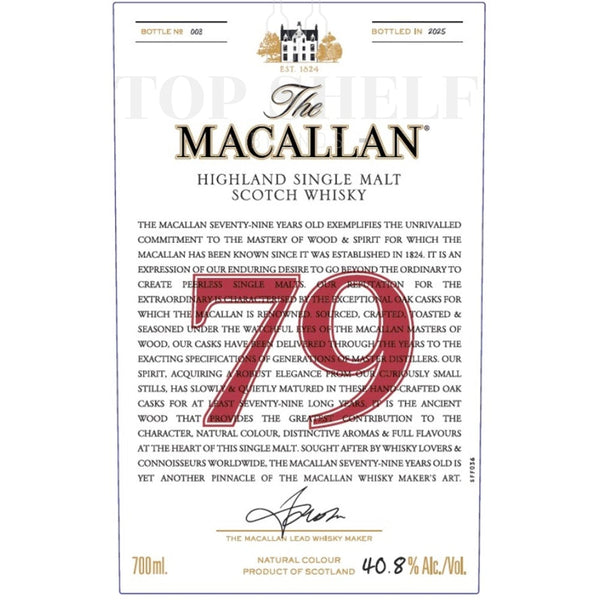 The Macallan 79 Year Old Scotch - My Bev Store