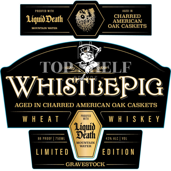 WhistlePig WhistlePig X Liquid Death Gravestock Wheat Whiskey Wheat Whiskey