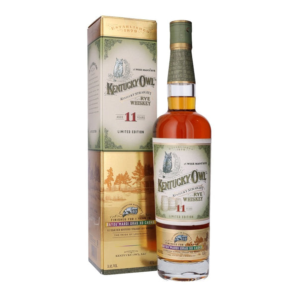 Kentucky Owl Kentucky Owl Rye Whiskey Aged 11 Years Limited Edition With Bayou Mardi Gras XO Casks Rye Whiskey
