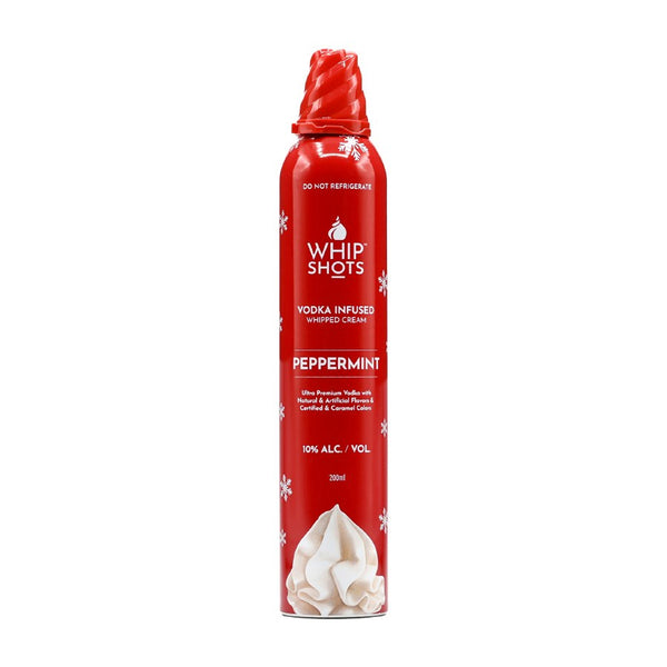Whip Shots Whip Shots Vodka Infused Peppermint Whipped Cream 200 ML Bottle Vodka
