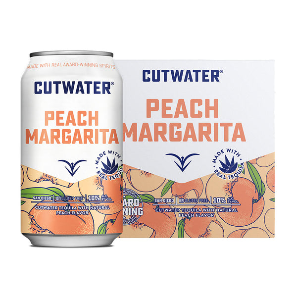 Cutwater Spirits Cutwater Tequila Peach Margarita 4 Pack 12 OZ Cans Cocktail
