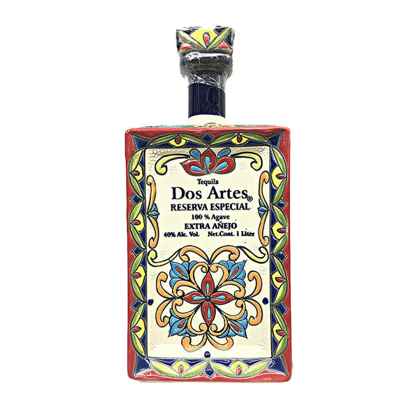 Dos Artes Tequila Dos Artes Reserva Especial Extra Anejo Ceremic Hand Painted Limited Edition Tequila