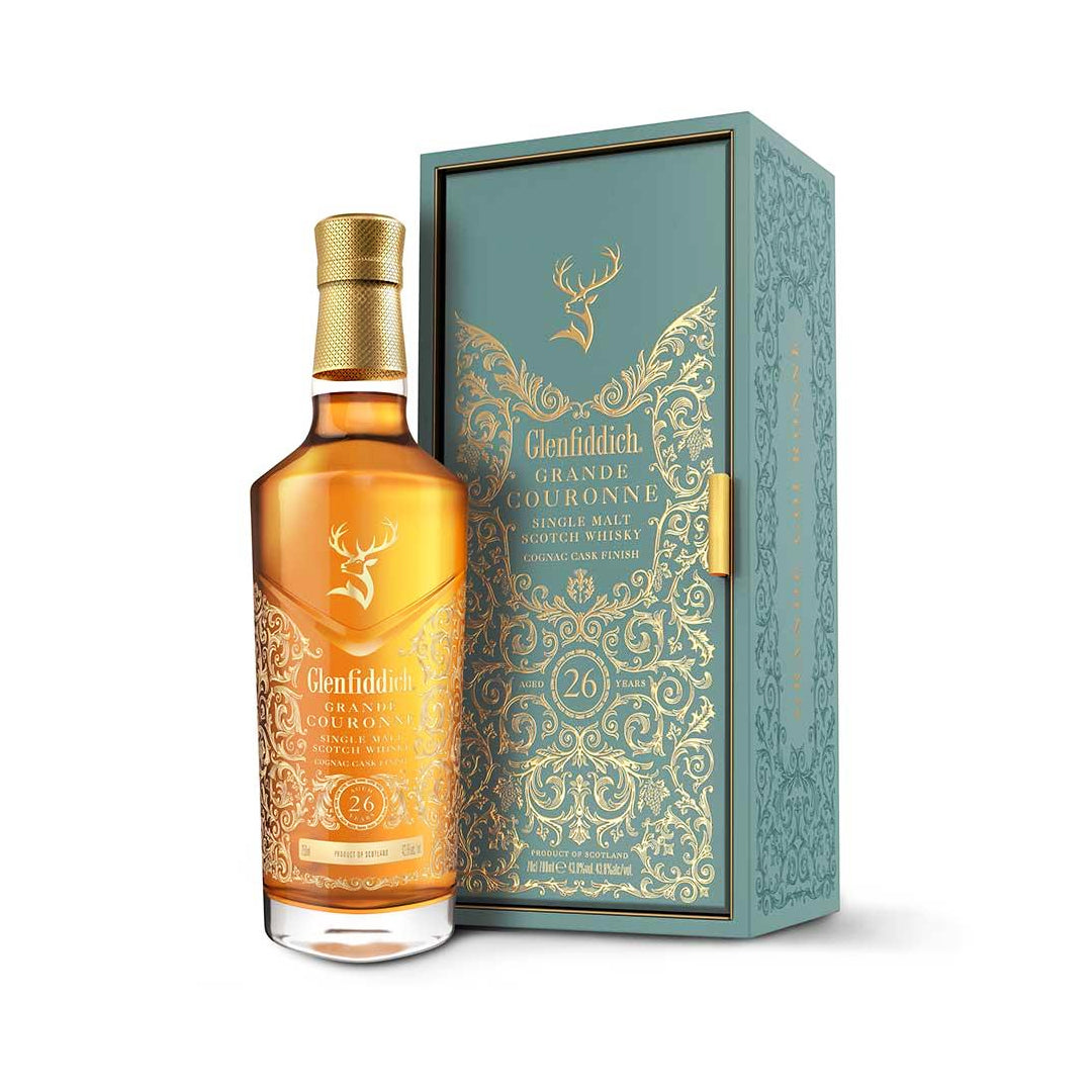 Glenfiddich Glenfiddich Grande Courne Single Malt Scotch Whiskey Cognac Cask Finish Aged 26 Years Scotch Whisky