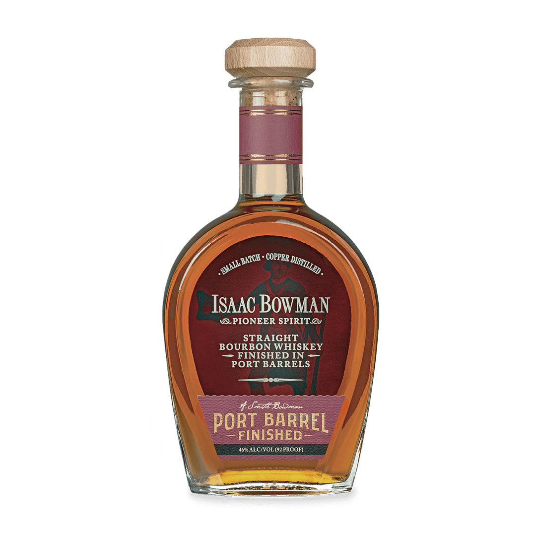 Isaac Bowman Isaac Bowman Pioneer Spirit Straight Bourbon Whiskey Finished in Port Barrels 750 ML Bottle Straight Bourbon Whiskey