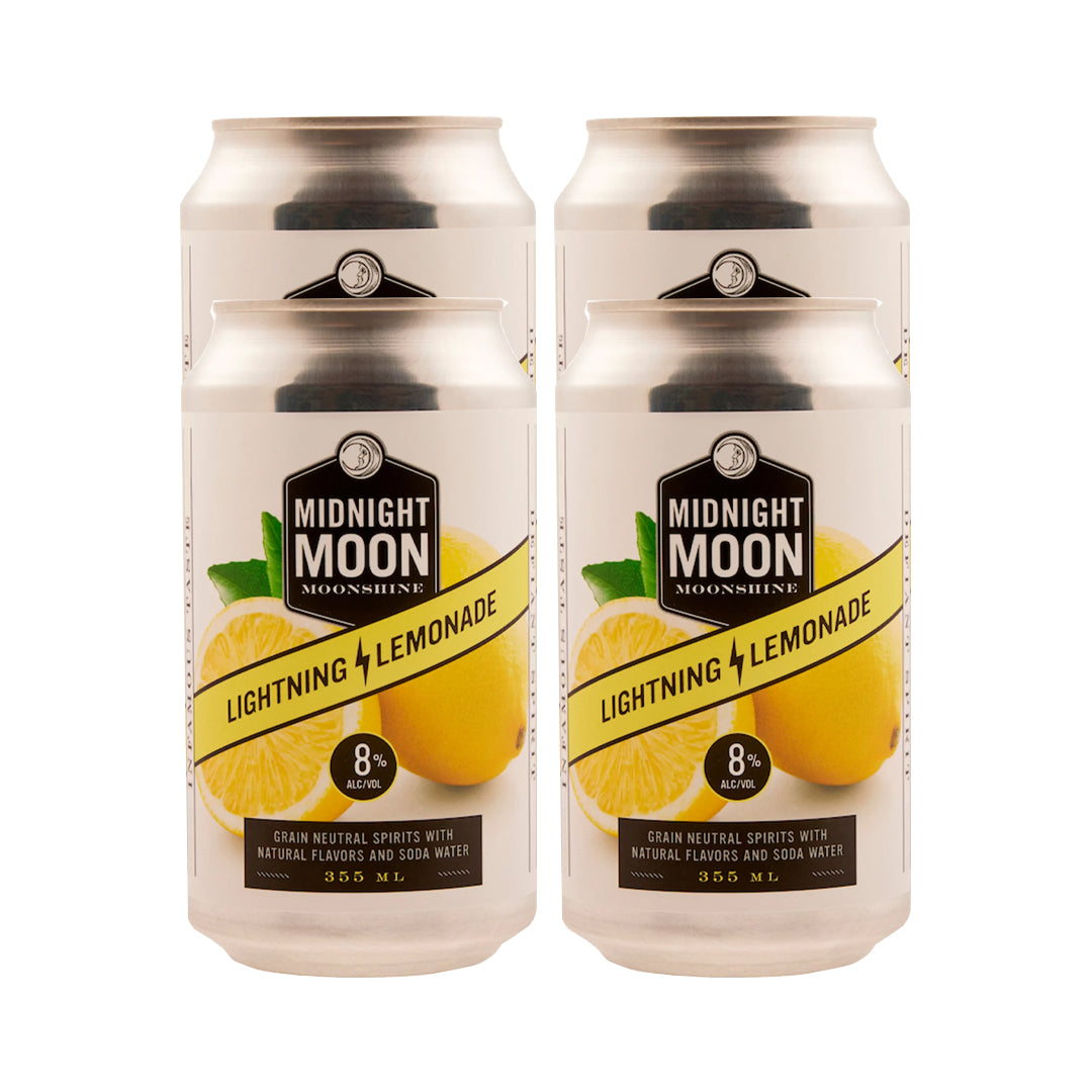 Midnight Moon Midnight Moon Lightning Lemonade RTD 4 Pack 12oz Cans Moonshine
