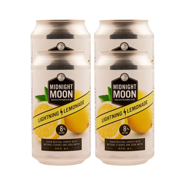 Midnight Moon Midnight Moon Lightning Lemonade RTD 4 Pack 12oz Cans Moonshine