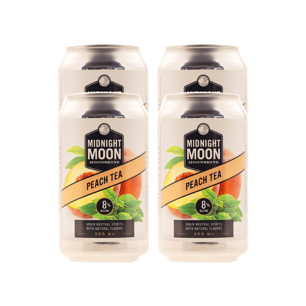 Midnight Moon Midnight Moon Peach Tea RTD 4 Pack 12oz Cans Moonshine