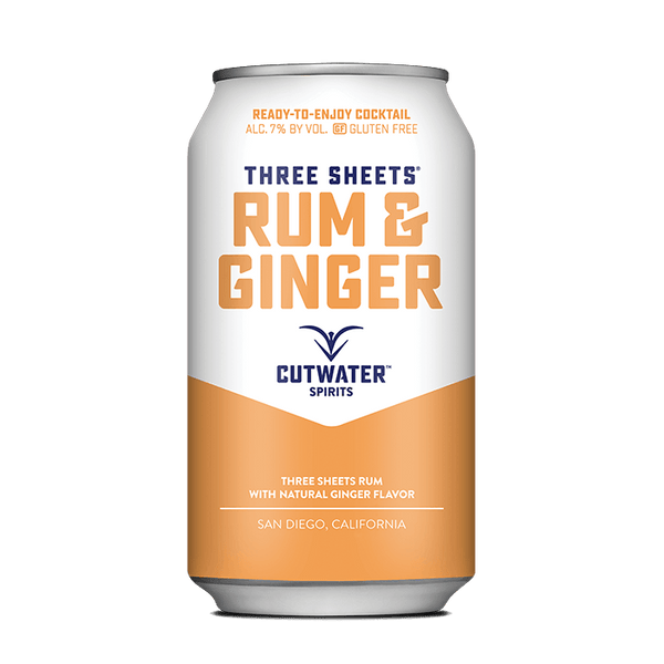 Cutwater Spirits Cutwater Three Sheets Rum & Ginger 4 Pack 12 OZ Cans Cocktail