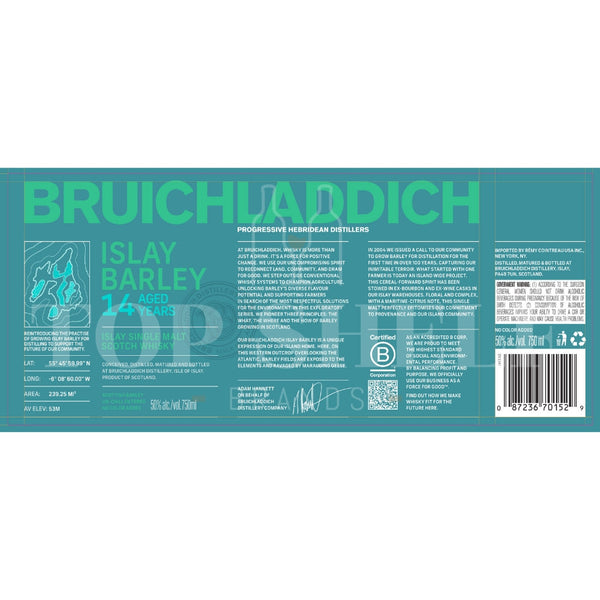 Bruichladdich Bruichladdich Islay Barley 14 Year Old Scotch