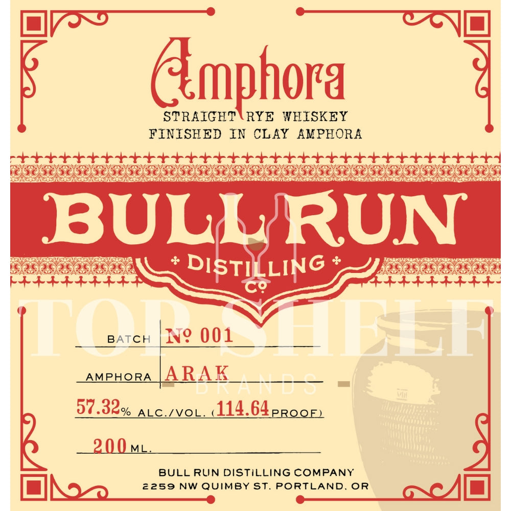 Bull Run Rye Finished in Clay Amphora - My Bev Store