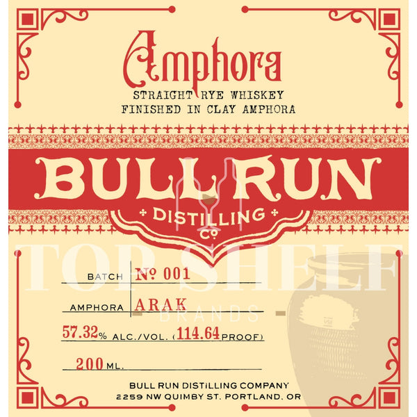 Bull Run Rye Finished in Clay Amphora - My Bev Store