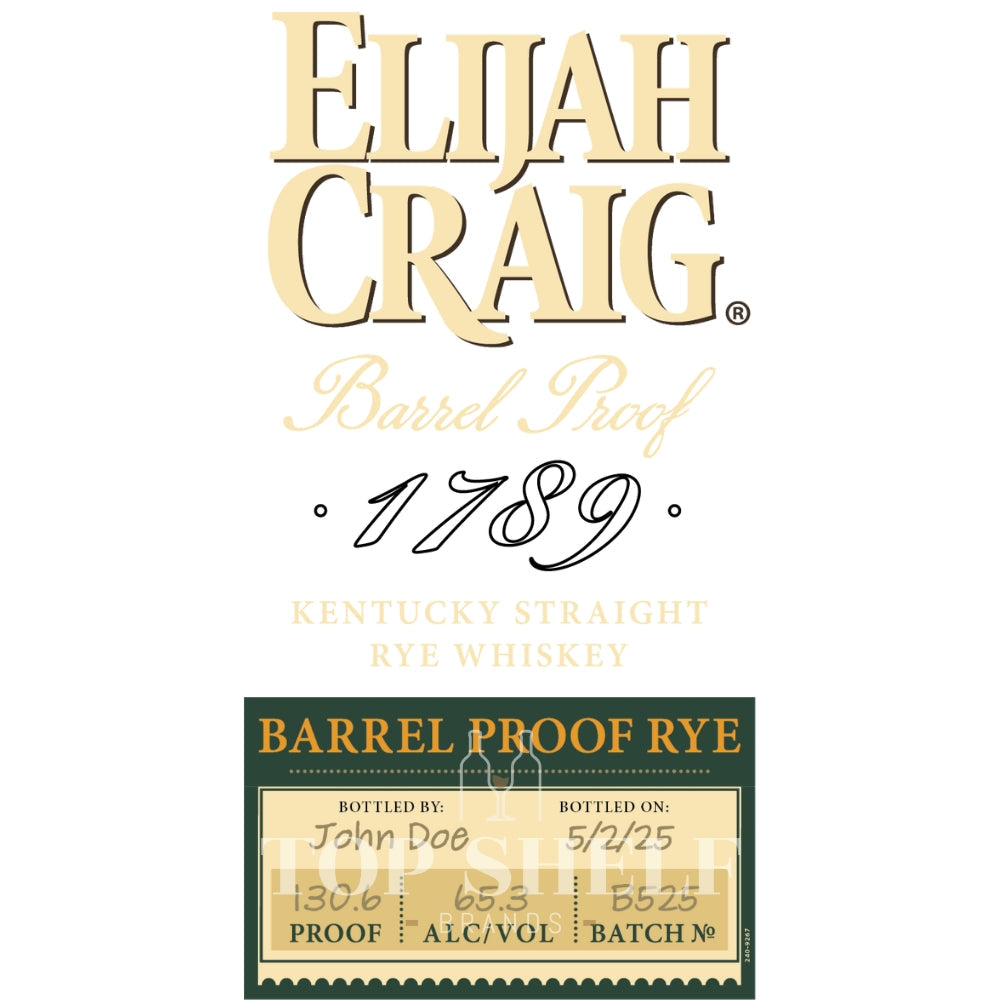 Elijah Craig Elijah Craig Bottle Your Own Tour Barrel Proof Rye Rye Whiskey