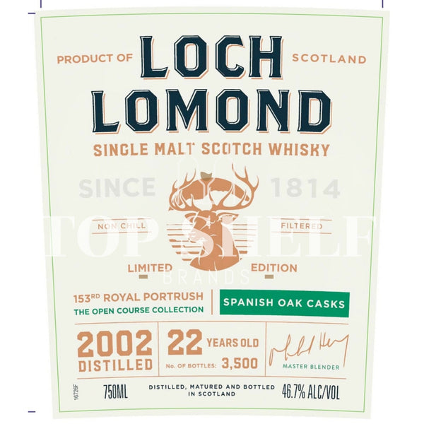 Loch Lomond Loch Lomond 153rd Royal Portrush Spanish Oak Casks Scotch