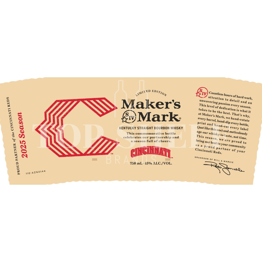 Maker's Mark Maker’s Mark Cincinnati Reds 2025 Season Bourbon Bourbon