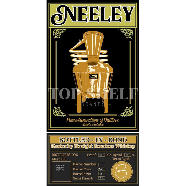 Neeley 8 Year Old Bottled in Bond Rye - My Bev Store