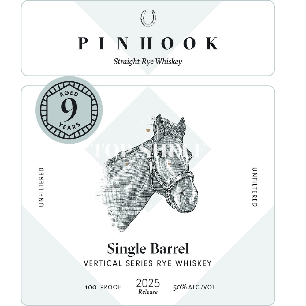 Pinhook Bourbon Pinhook Single Barrel Vertical Series 9 Year Old Rye 2025 Release Rye Whiskey