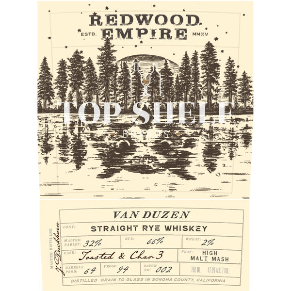 Redwood Empire Van Duzen Straight Rye Batch 2 - My Bev Store