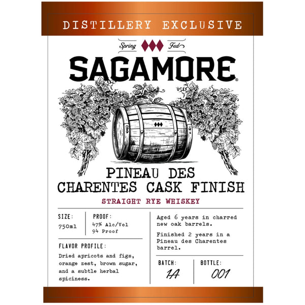 Sagamore Pineau des Charentes Cask Finish Rye - My Bev Store