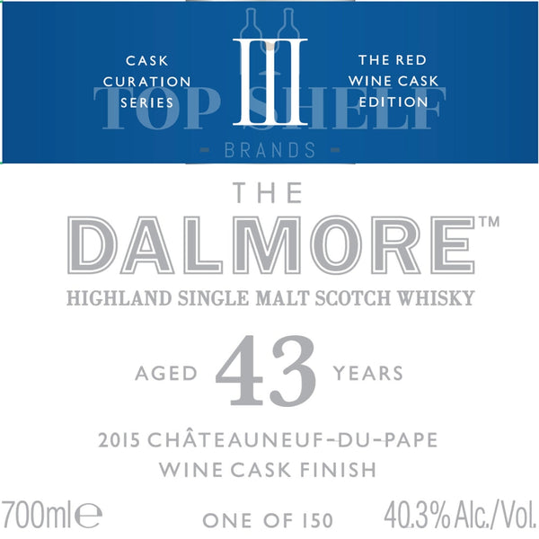 The Dalmore The Dalmore 43 Year Old 2015 Châteauneuf-de-Pape Wine Cask Finish Scotch