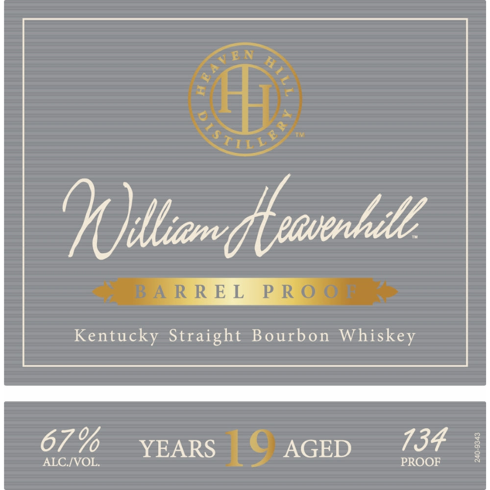 Heaven Hill Distillery William Heavenhill 19 Year Old Barrel Proof Bourbon Bourbon