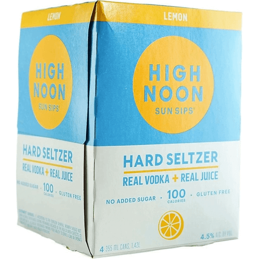 High Noon High Noon Hard Seltzer Lemon 4 Pack Hard Seltzer