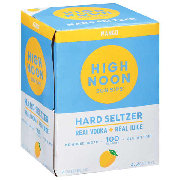High Noon High Noon Hard Seltzer Mango 4 Pack Hard Seltzer