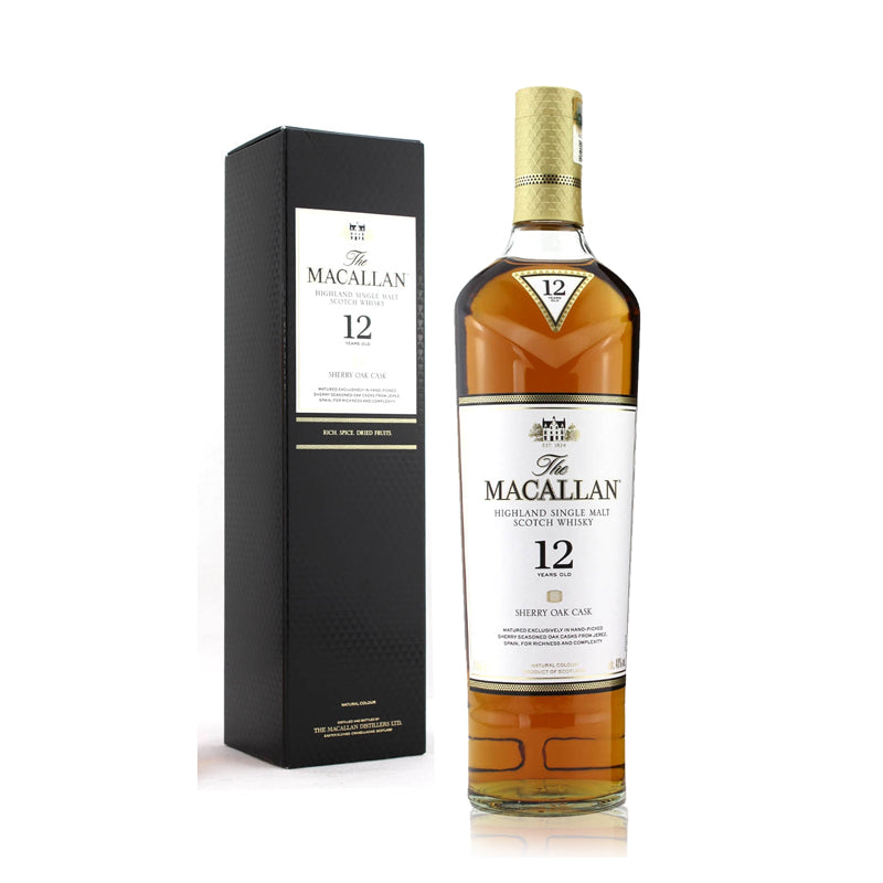 Macallan Sherry Oak Cask Single Malt 12 Year – My Bev Store