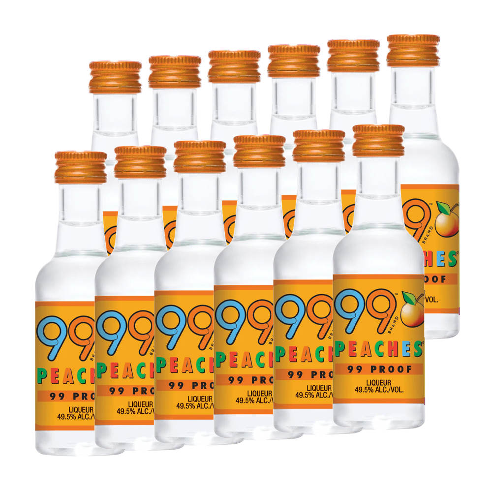 アイドル peach 99 Brand Peach Schnapps 50ml 12 Pack – BottleBuzz