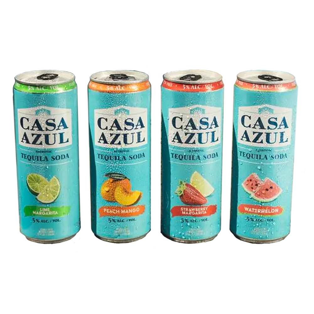 Casa Azul Casa Azul Tequila Soda: Lime Margarita, Strawberry Margarita, Peach Mango, Watermelon Tequila