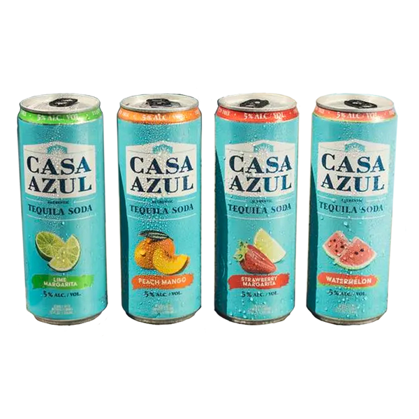 Casa Azul Casa Azul Tequila Soda: Lime Margarita, Strawberry Margarita, Peach Mango, Watermelon Tequila