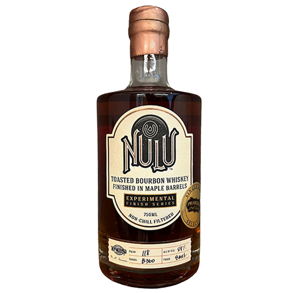Nulu Nulu Bourbon Whiskey Finished in Maple Barrels Experimental Finish Series Bourbon Whiskey