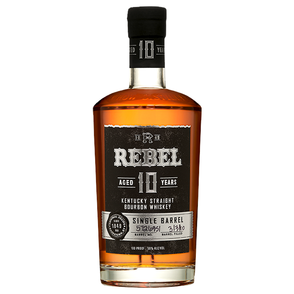 Rebel Rebel Aged 10 Years Bourbon Whiskey Single Barrel Kentucky Straight Bourbon Whiskey