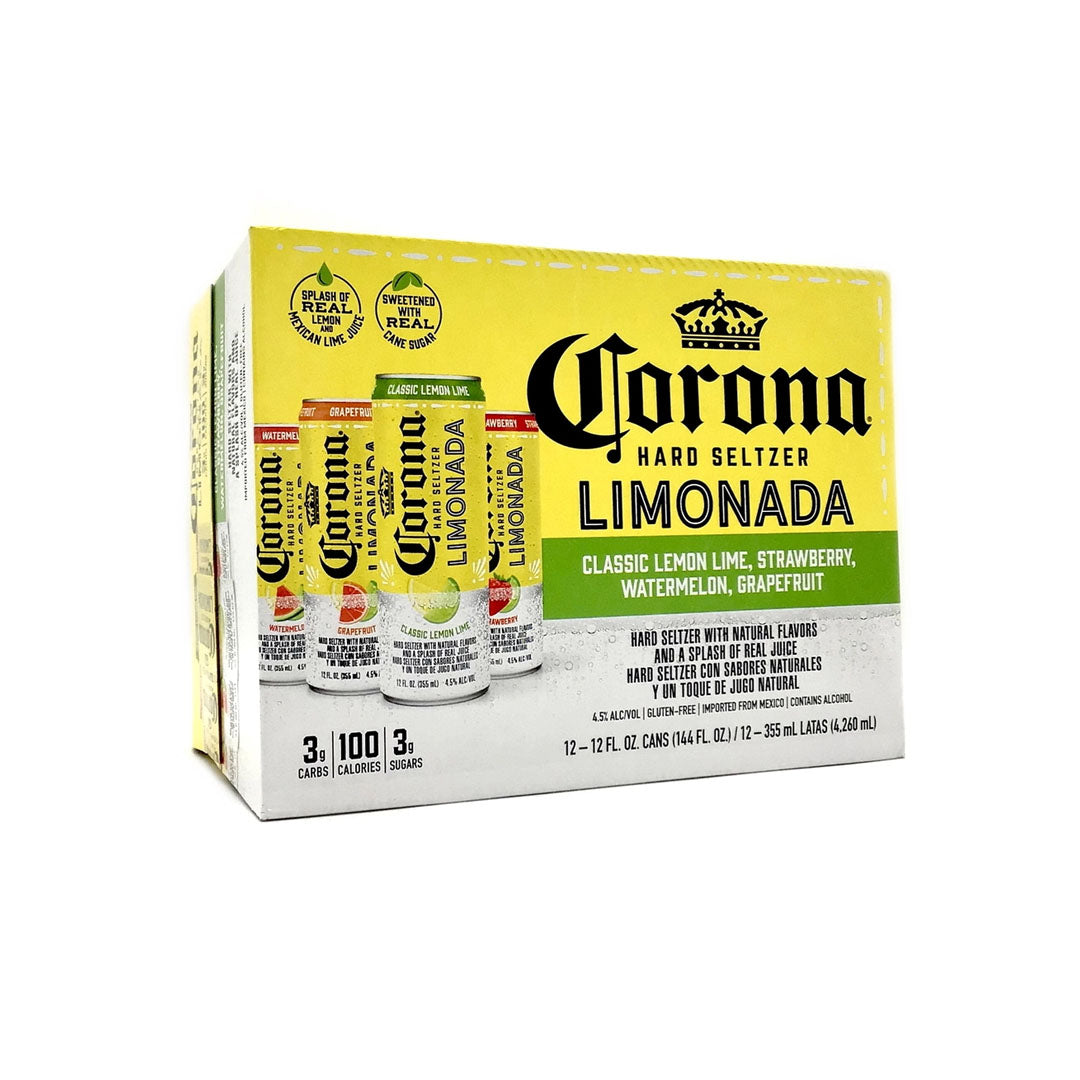 Corona Hard Seltzer Limonada Variety Pack:  Lemon Lime, Strawberry, Watermelon, Grapefruit