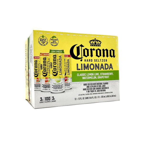 Corona Corona Hard Seltzer Limonada Variety Pack:  Lemon Lime, Strawberry, Watermelon, Grapefruit Hard Seltzer