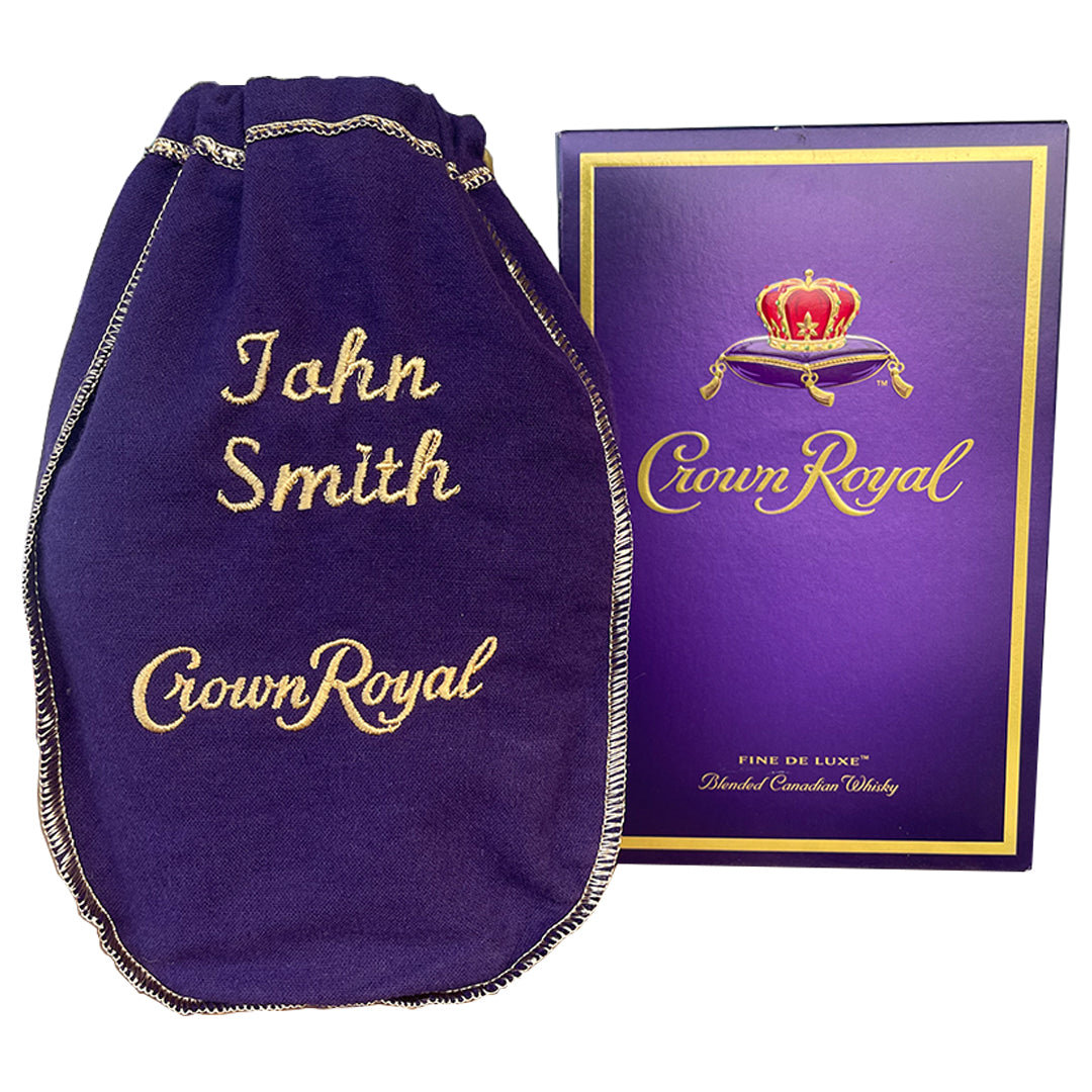 Crown Royal Custom Embroidered Crown Royal Blended Whisky Gift Bag Canadian Whisky