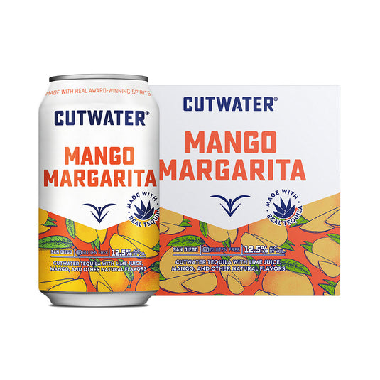 Cutwater Tequila Mango Margarita 4 Pack 12 OZ Cans