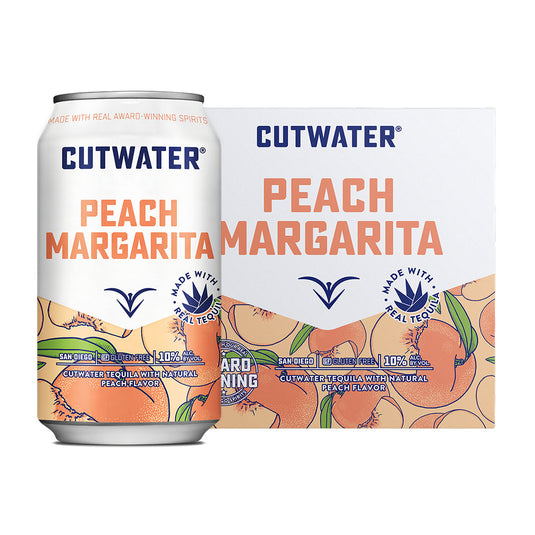 Cutwater Tequila Peach Margarita 4 Pack 12 OZ Cans