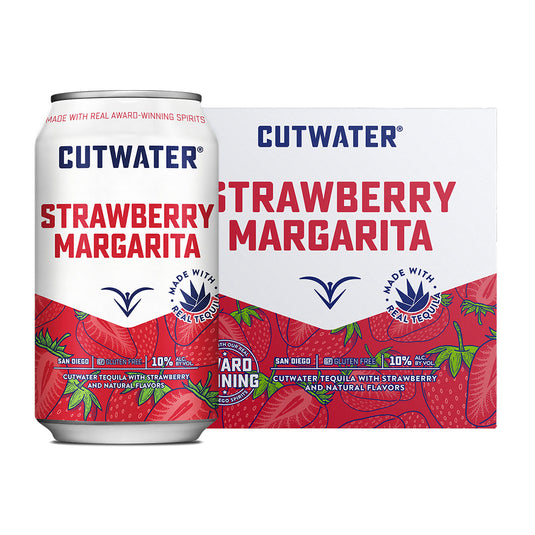 Cutwater Tequila Strawberry Margarita 4 Pack 12 OZ Cans