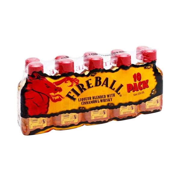 Fireball 10 Pack 50 ML Bottles