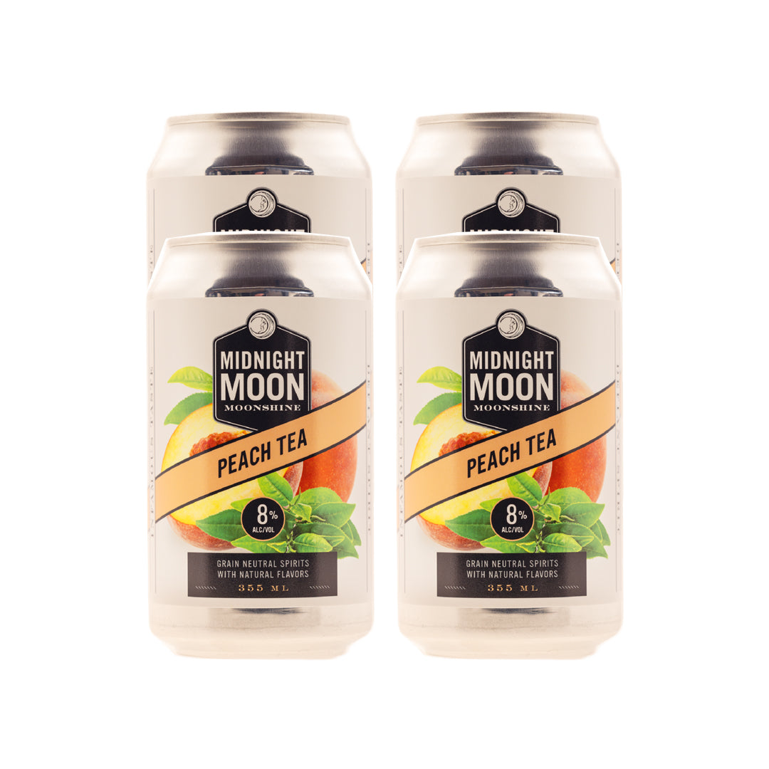 Midnight Moon Midnight Moon Peach Tea RTD 4 Pack 12oz Cans Moonshine