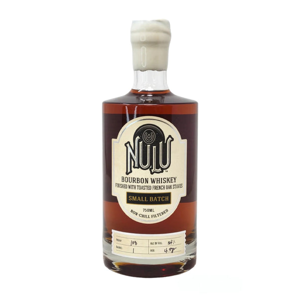 Nulu Toasted French Oak Staves Small Batch Bourbon Whiskey 750 ML Bottle