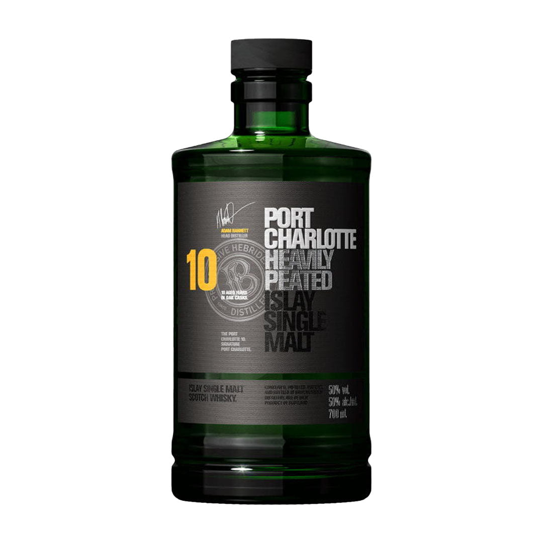 Bruichladdich Port Charlotte Islay Single Malt 10 Year 750 ML Bottle Scotch Whisky