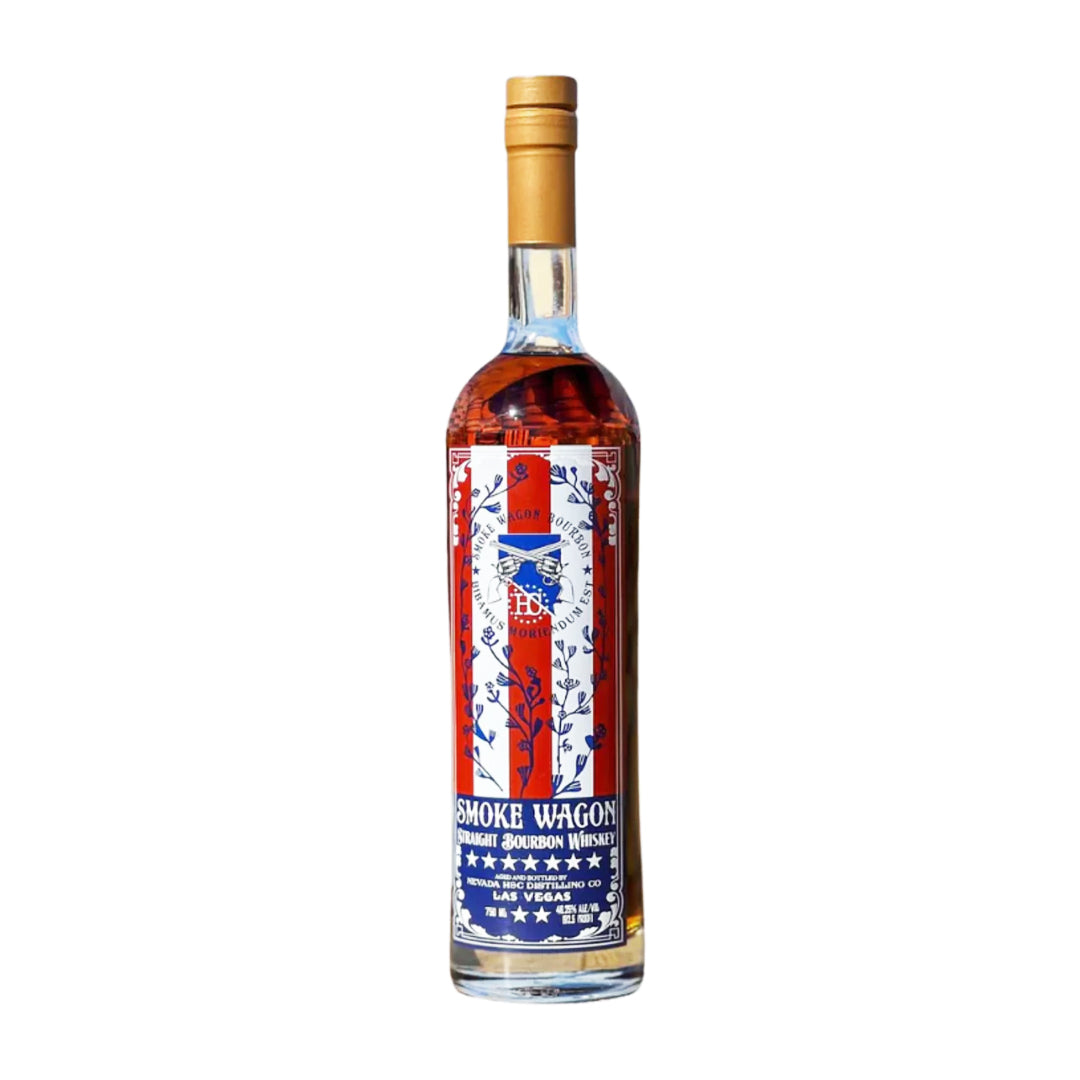 Smoke Wagon Bourbon Smoke Wagon Straight Bourbon Whiskey 4 Year Old Red White & Blue Edition 750 ML Bottle Straight Bourbon Whiskey