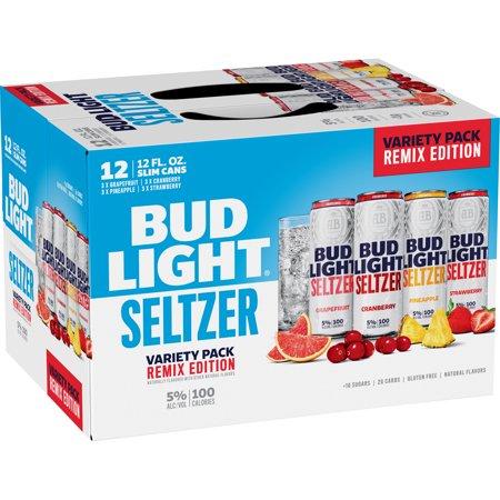 Bud Light Seltzer Variety Pack Remix Edition: Grapefruit, Cranberry, Pineapple, Strawberry