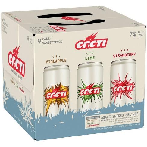 Cacti Agave Cacti Agave Spiked Seltzer Variety Pack: Pineapple, Lime, Strawberry Hard Seltzer