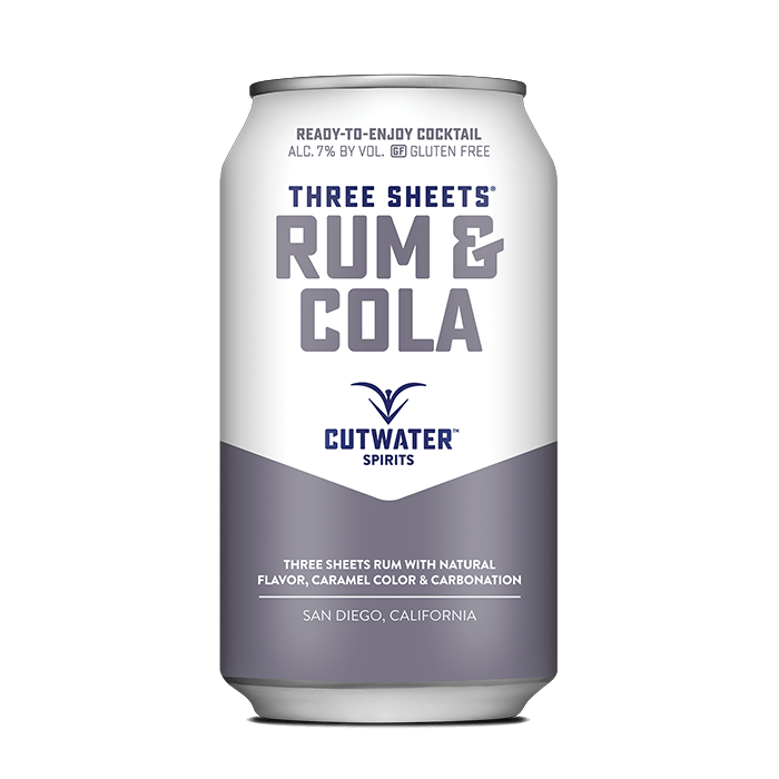 Cutwater Three Sheets Rum & Cola 4 Pack 12 OZ Cans